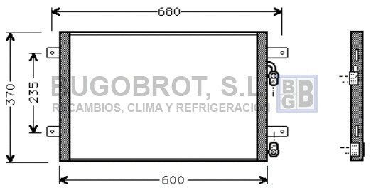 Condenseur, climatisation BUGOBROT 62-VW5153