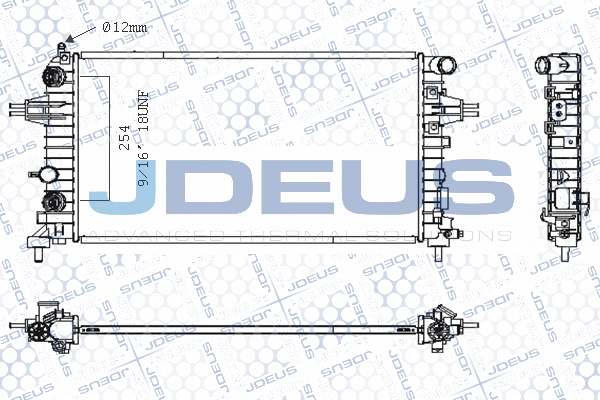 Radiateur, refroidissement du moteur JDEUS M-0200970