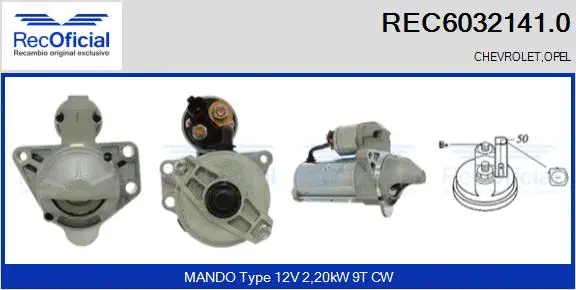 Démarreur RECOFICIAL REC6032141.0