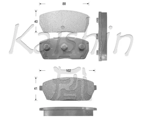 Kit de plaquettes de frein, frein à disque KAISHIN FK9017