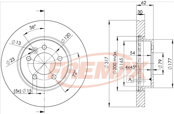 Disque de frein FREMAX BD-7360