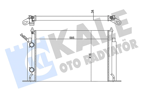 Radiateur, refroidissement du moteur KALE OTO RADYATÖR 356260