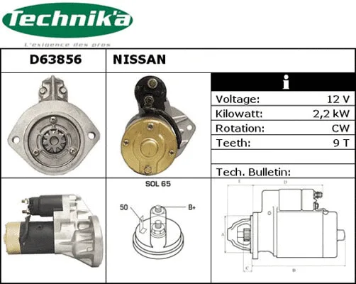 Démarreur Technika D63856