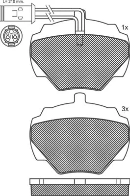 Kit de plaquettes de frein, frein à disque Technika 02051B