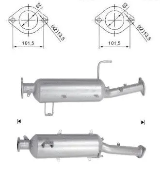Filtre à particules / à suie, échappement VEGAZ GmbH MIK-994