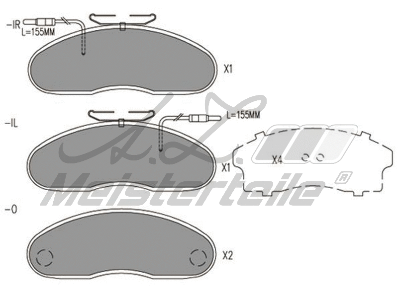 Kit de plaquettes de frein, frein à disque A.Z. Meisterteile AZMT-44-022-2132