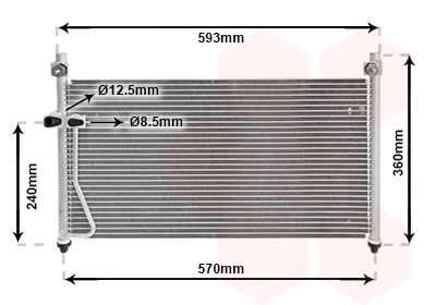 Condenseur, climatisation VAN WEZEL 27005126