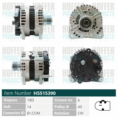 Alternateur HOFFER H5515390