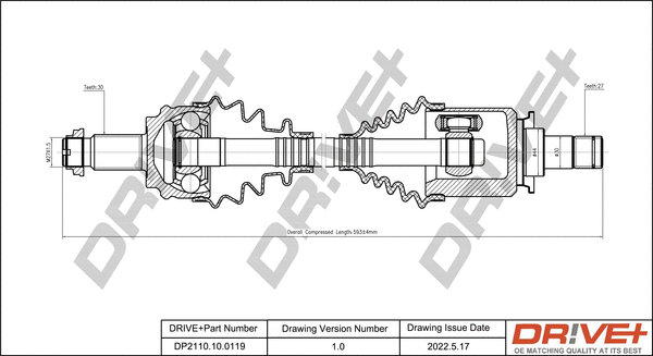 Arbre de transmission Dr!ve+ DP2110.10.0119