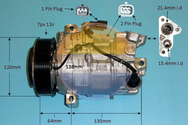 Compresseur, climatisation AUTO AIR GLOUCESTER 14-1814