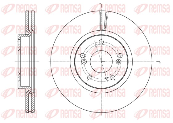 Disque de frein REMSA 61653.10