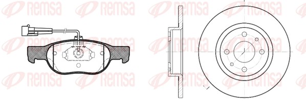 Kit de freins, frein à disques REMSA 8588.00