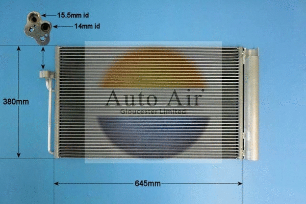 Condenseur, climatisation AUTO AIR GLOUCESTER 16-9638