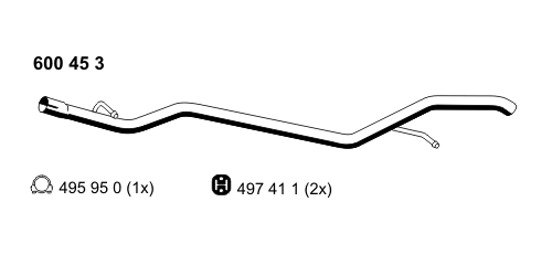 Tuyau d'échappement ERNST 600453