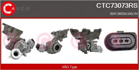Turbocompresseur, suralimentation CASCO CTC73073RS