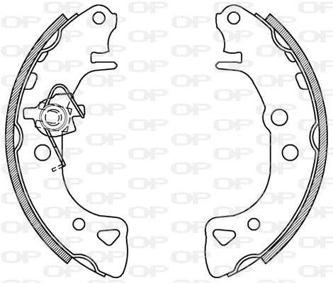 Jeu de mâchoires de frein OPEN PARTS BSA2060.00