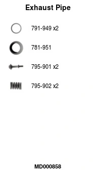 Tuyau d'échappement FA1 MD000858