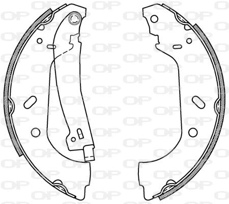 Jeu de mâchoires de frein OPEN PARTS BSA2159.00