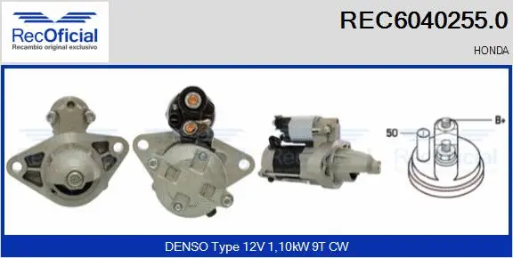 Démarreur RECOFICIAL REC6040255.0