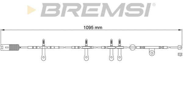 Contact d'avertissement, usure des plaquettes de frein BREMSI WI0607