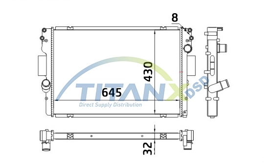 Radiateur, refroidissement du moteur TitanX RD359009