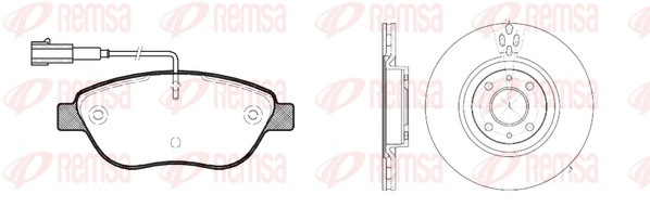 Kit de freins, frein à disques REMSA 8859.00