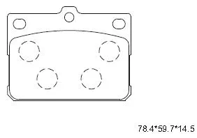 Kit de plaquettes de frein, frein à disque ASIMCO KD4617