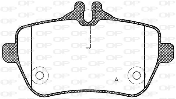 Kit de plaquettes de frein, frein à disque OPEN PARTS BPA1535.00
