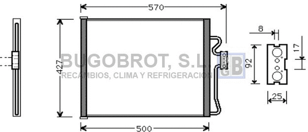 Condenseur, climatisation BUGOBROT 62-BW5192