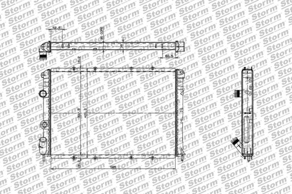 Radiateur, refroidissement du moteur STORM QUALITY PARTS 87103
