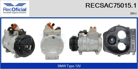 Compresseur, climatisation RECOFICIAL RECSAC75015.1