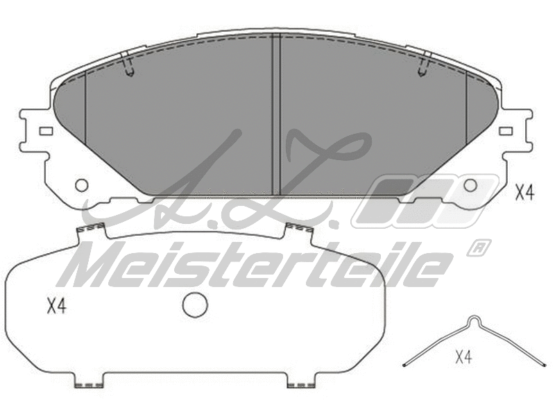 Kit de plaquettes de frein, frein à disque A.Z. Meisterteile AZMT-44-022-1713
