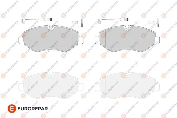 Kit de plaquettes de frein, frein à disque EUROREPAR 1686268180