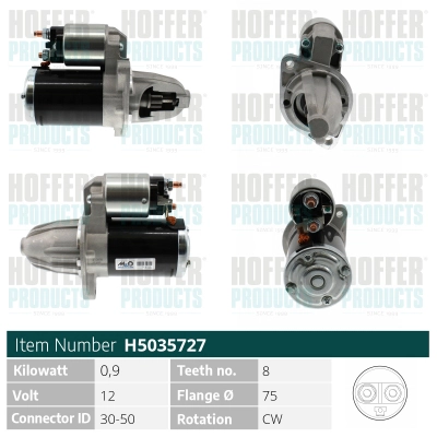 Démarreur HOFFER H5035727