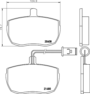 Kit de plaquettes de frein, frein à disque MINTEX MLB79