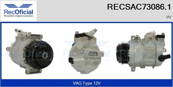 Compresseur, climatisation RECOFICIAL RECSAC73086.1