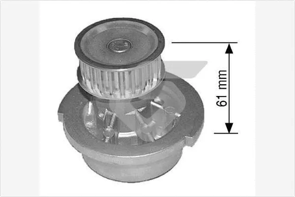 Pompe à eau, refroidissement du moteur HUTCHINSON WP0019V
