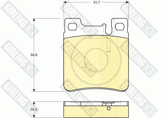 Kit de plaquettes de frein, frein à disque GIRLING 6111232
