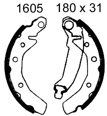 Jeu de mâchoires de frein BSF 01605