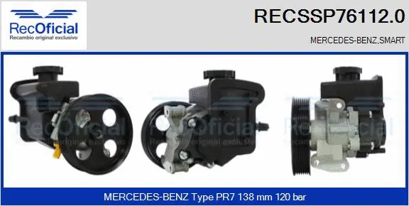 Pompe hydraulique, direction RECOFICIAL RECSSP76112.0