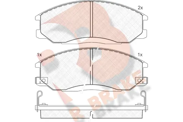 Kit de plaquettes de frein, frein à disque R BRAKE RB1372