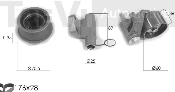Kit de courroie crantée TREVI AUTOMOTIVE KD1306