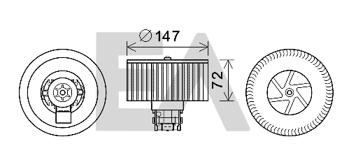 Moteur électrique, pulseur d'air habitacle EACLIMA 42A60026