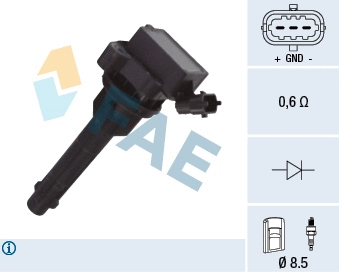 Bobine d'allumage FAE 80369