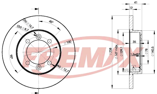Disque de frein FREMAX BD-4706