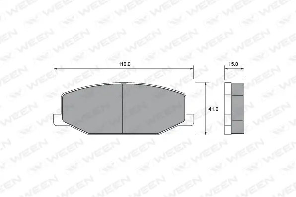 Kit de plaquettes de frein, frein à disque WEEN 151-2387