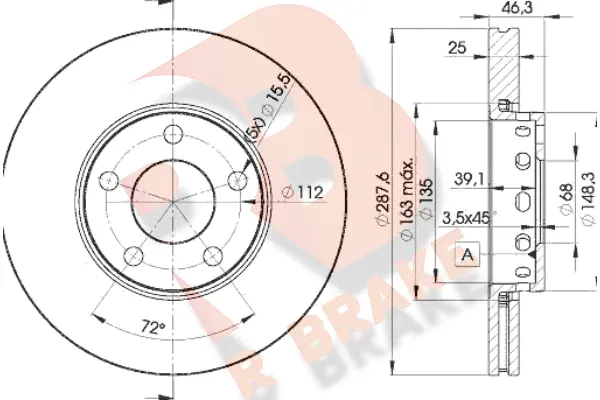 Disque de frein R BRAKE 78RBD24063