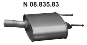 Silencieux arrière EBERSPÄCHER 08.835.83