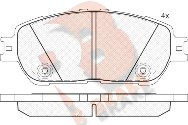 Kit de plaquettes de frein, frein à disque R BRAKE RB1690