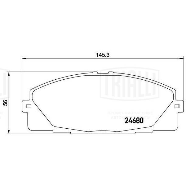 Kit de plaquettes de frein, frein à disque TRIALLI PF 4358